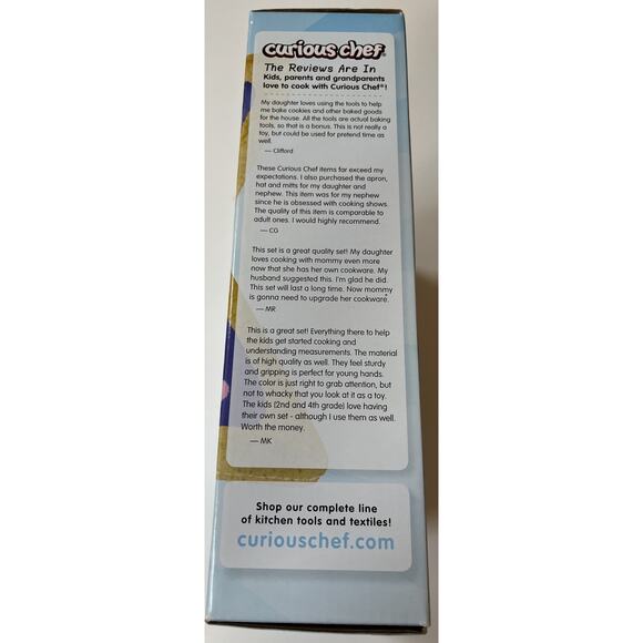 Curious‎ Chef Kids 11 Piece Chefs Kit NIB Orange Green - Picture 5 of 6